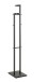 Garderobenständer >54554< in chrom, schwarz, Metall - 42x175x30cm (BxHxT)