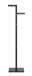 Garderobenständer >54554< in chrom, schwarz, Metall - 42x175x30cm (BxHxT)