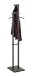 Garderobenständer >54554< in chrom, schwarz, Metall - 42x175x30cm (BxHxT)