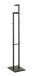 Garderobenständer >54554< in chrom, schwarz, Metall - 42x175x30cm (BxHxT)