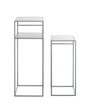 Beistelltisch >25107< (2er Set) in grau, Metall - 26x63x26cm (BxHxT)