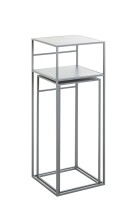 Beistelltisch >25107< (2er Set) in grau, Metall - 26x63x26cm (BxHxT)