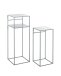 Beistelltisch >25107< (2er Set) in grau, Metall - 26x63x26cm (BxHxT)