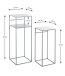 Beistelltisch >25107< (2er Set) in grau, Metall - 26x63x26cm (BxHxT)