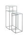 Beistelltisch >25107< (2er Set) in grau, Metall - 26x63x26cm (BxHxT)