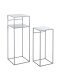 Beistelltisch >25107< (2er Set) in grau, Metall - 26x63x26cm (BxHxT)