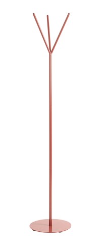 Garderobenständer >47499< in rot, Metall - 173x35cm (HxD)
