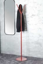 Garderobenständer >47499< in rot, Metall - 173x35cm (HxD)