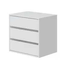 Schubkasteneinsatz >Arc< in Weiß - 60x57x44...