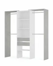 Kleiderschrank >Tidy< in Artik-Weiß / Beton...