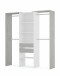 Kleiderschrank >Tidy< in Artik-Weiß / Beton Grau - 179x202x50 (BxHxT)