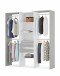 Kleiderschrank >Tidy< in Artik-Weiß / Beton Grau - 179x202x50 (BxHxT)