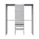 Kleiderschrank >Tidy< in Artik-Weiß / Beton Grau - 179x202x50 (BxHxT)