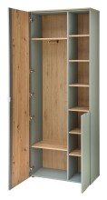 Garderobenschrank >Bari< in Schilfgrün matt -...