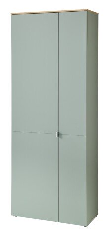 Schuhschrank >Bari< in Schilfgrün matt, MDF, Spannplatte - 78x202x38cm (BxHxT)