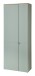 Schuhschrank >Bari< in Schilfgrün matt, MDF, Spannplatte - 78x202x38cm (BxHxT)