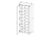 Schuhschrank >Bari< in Schilfgrün matt, MDF, Spannplatte - 78x202x38cm (BxHxT)