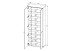 Schuhschrank >Bari< in Schilfgrün matt, MDF, Spannplatte - 78x202x38cm (BxHxT)
