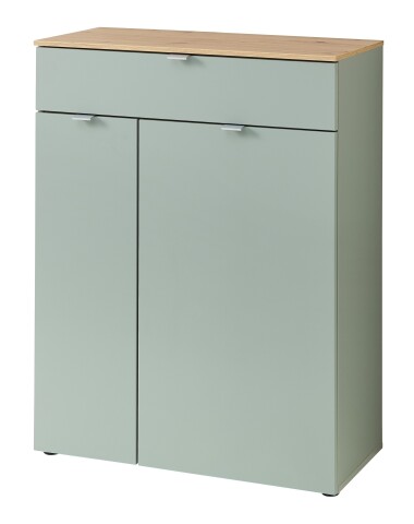 Schuhschrank >Bari< in Schilfgrün matt, MDF, Spannplatte - 78x103x38cm (BxHxT)