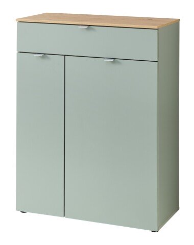 Schuhschrank >Bari< in Schilfgrün matt, MDF, Spannplatte - 78x103x38cm (BxHxT)