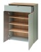 Schuhschrank >Bari< in Schilfgrün matt, MDF, Spannplatte - 78x103x38cm (BxHxT)