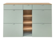 Schuhschrank >Bari< in Schilfgrün matt, MDF, Spannplatte - 148x103x38cm (BxHxT)