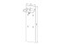 Garderobenpaneel >Bari< in Artisan Eiche Dekor, Spannplatte - 40x158x30cm (BxHxT)