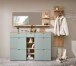 Garderobenpaneel >Bari< in Artisan Eiche Dekor, Spannplatte - 40x158x30cm (BxHxT)