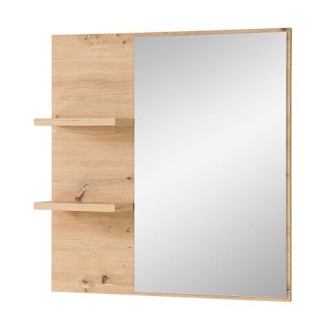 Garderobenspiegel >Bari< in Artisan Eiche Dekor, Spannplatte - 78x80x17cm (BxHxT)