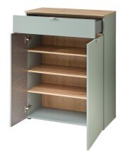 Garderoben-Set >Bari< in Schilfgrün matt, MDF, Spannplatte - 264x202x38 (BxHxT)