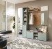Garderoben-Set >Bari< in Schilfgrün matt, MDF, Spannplatte - 206x202x38 (BxHxT)