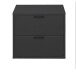 Nachtkommode >Bonnie< in anthrazit matt lack - 51x47x45cm (BxHxT)