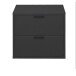 Nachtkommode >Bonnie< in anthrazit matt lack - 51x47x45cm (BxHxT)