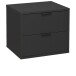 Nachtkommode >Bonnie< in anthrazit matt lack - 51x47x45cm (BxHxT)