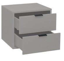 Nachtkommode >Bonnie< in kreidegrau matt lack -...