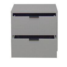 Nachtkommode >Bonnie< in kreidegrau matt lack - 51x47x45cm (BxHxT)