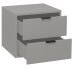 Nachtkommode >Bonnie< in kreidegrau matt lack - 51x47x45cm (BxHxT)