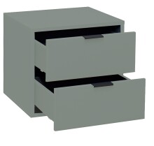 Nachtkommode >Bonnie< in pine green matt lack - 51x47x45cm (BxHxT)