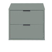Nachtkommode >Bonnie< in pine green matt lack - 51x47x45cm (BxHxT)