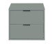 Nachtkommode >Bonnie< in pine green matt lack - 51x47x45cm (BxHxT)