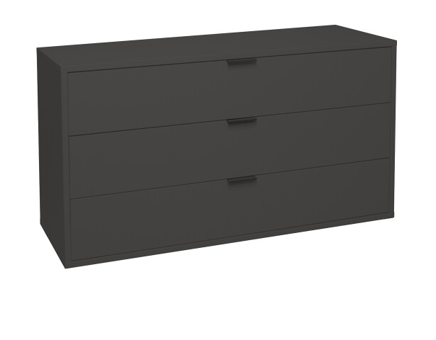 Kommode >Bonnie< in anthrazit matt lack - 119x67x45cm (BxHxT)