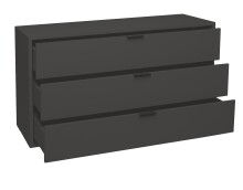 Kommode >Bonnie< in anthrazit matt lack - 119x67x45cm (BxHxT)