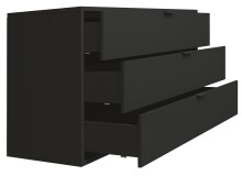 Kommode >Bonnie< in anthrazit matt lack - 119x67x45cm (BxHxT)