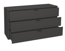 Kommode >Bonnie< in anthrazit matt lack - 119x67x45cm (BxHxT)