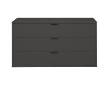 Kommode >Bonnie< in anthrazit matt lack - 119x67x45cm (BxHxT)