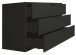 Kommode >Bonnie< in anthrazit matt lack - 119x67x45cm (BxHxT)