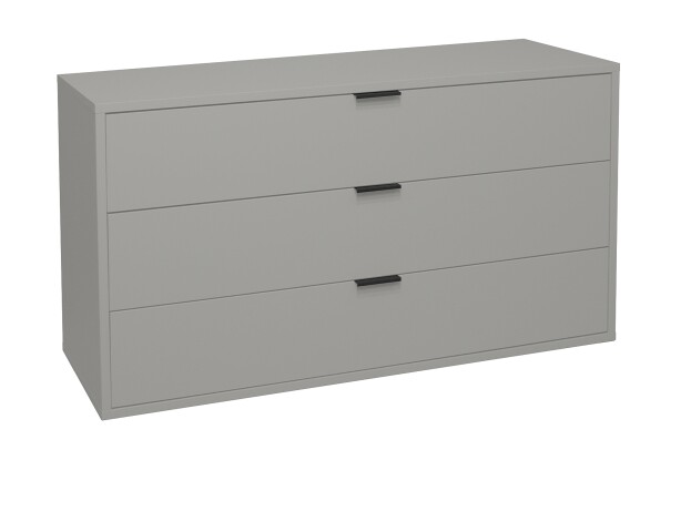 Kommode >Bonnie< in kreidegrau matt lack - 119x67x45cm (BxHxT)