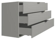 Kommode >Bonnie< in kreidegrau matt lack - 119x67x45cm (BxHxT)