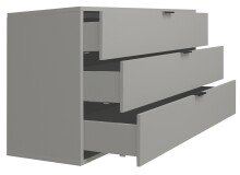 Kommode >Bonnie< in kreidegrau matt lack - 119x67x45cm (BxHxT)