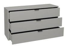 Kommode >Bonnie< in kreidegrau matt lack - 119x67x45cm (BxHxT)